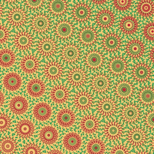 Citrus Flame Lace Wheel Freeform Pattern