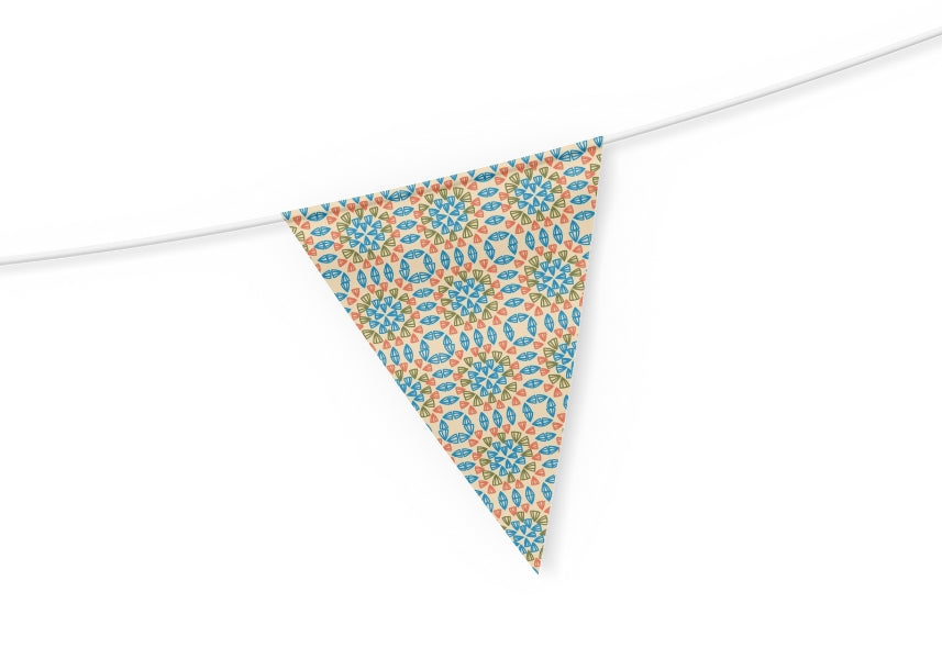 Coral Reef Dream Granny Square Seamless Print
