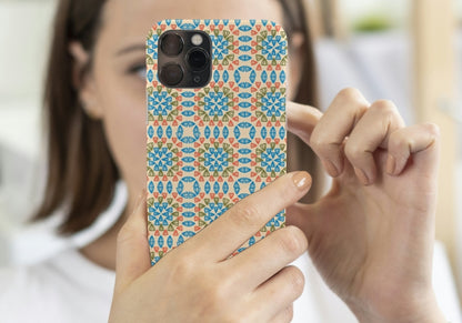 Coral Reef Dream Granny Square Seamless Print
