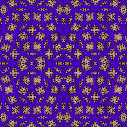 Cosmic Royal Amethyst Crochet-Inspired Granny Squares Print