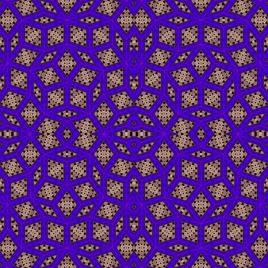 Cosmic Royal Amethyst Crochet-Inspired Granny Squares Print