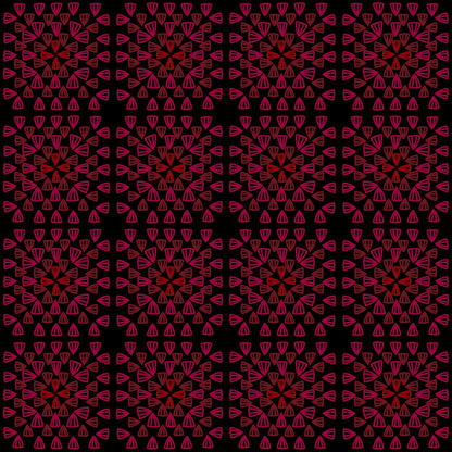 Dark Cherry  Bloom Granny Squares Seamless Print

