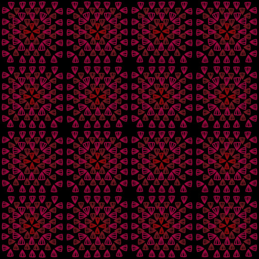 Dark Cherry  Bloom Granny Squares Seamless Print

