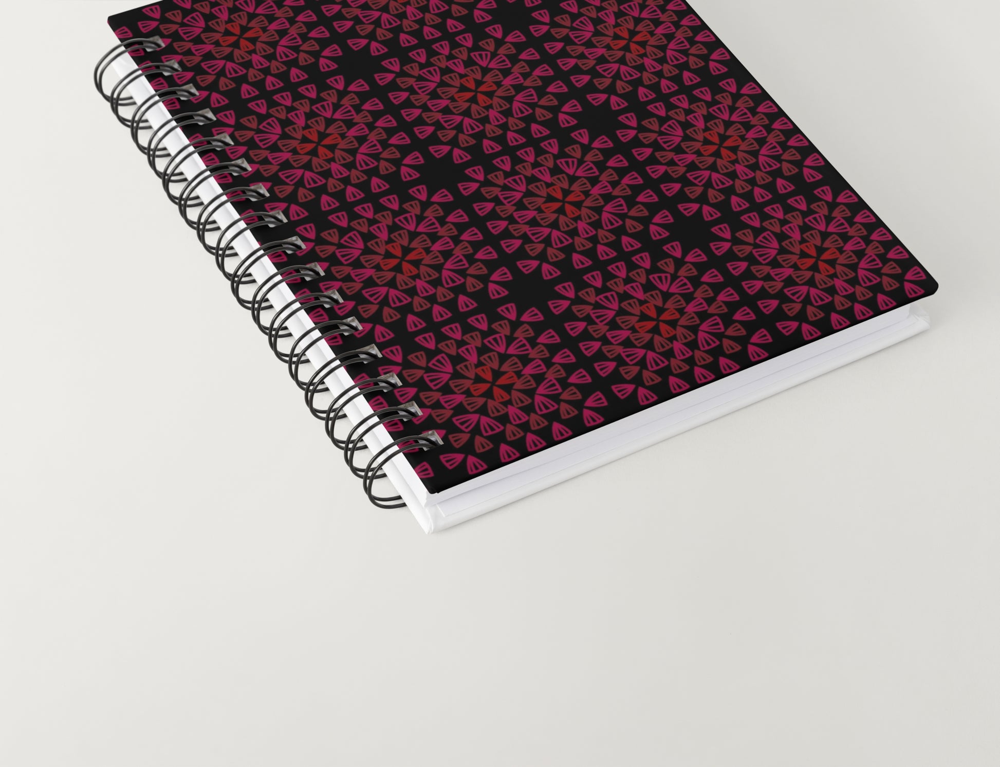 Dark Cherry  Bloom Granny Squares Seamless Print
