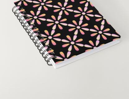 Electric Blush Floral Granny Circles Seamless Print