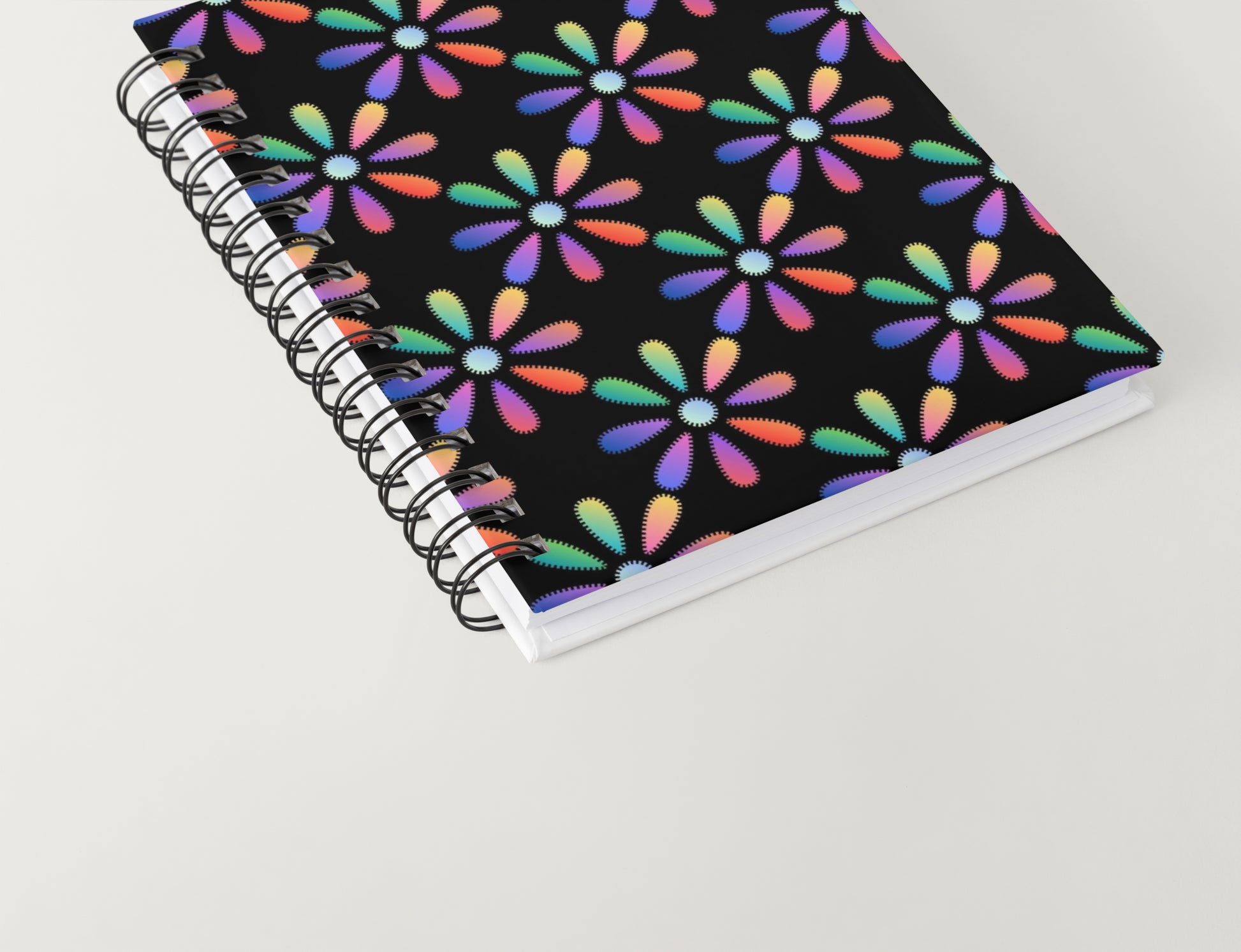Electric Multi Floral Ombre Seamless Print
