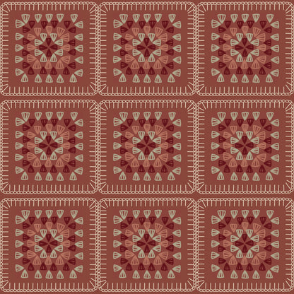 Embroidery Granny Squares Seamless Print

