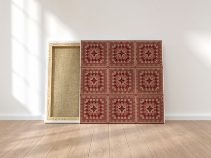 Embroidery Granny Squares Seamless Print
