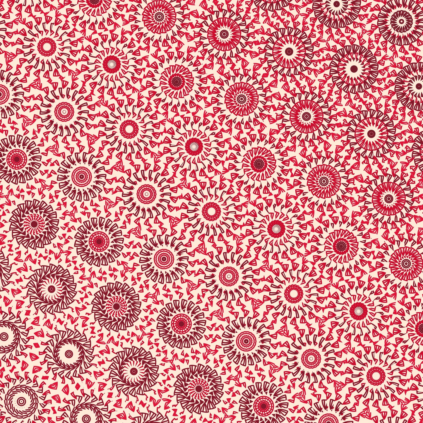 Fiery Berry Freeform Pattern