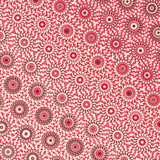 Fiery Berry Freeform Pattern