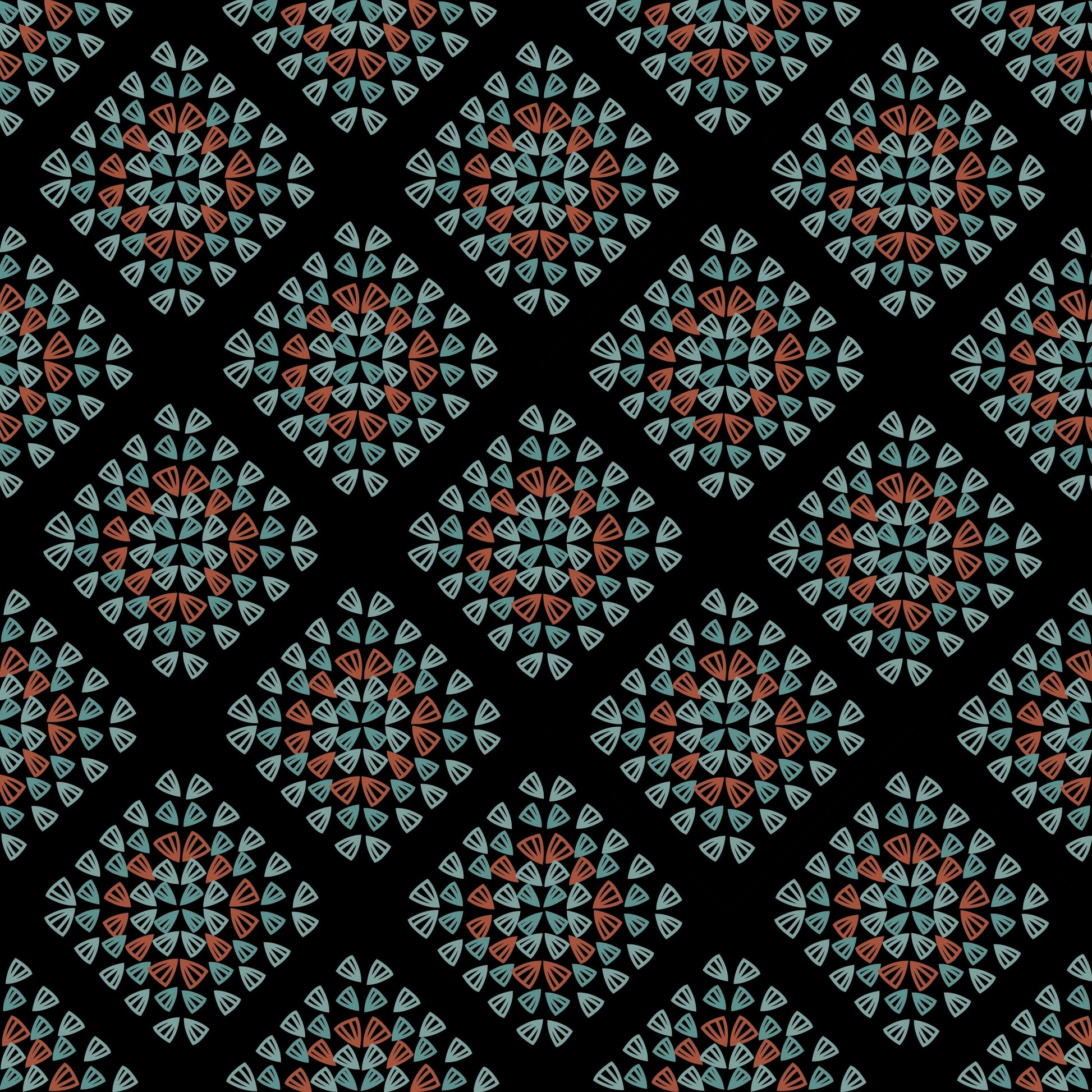 Forest Ember Granny Squares  Seamless Print