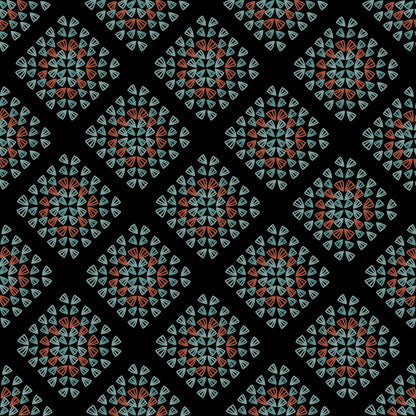 Forest Ember Granny Squares  Seamless Print