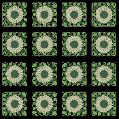 Forest Fest Granny Squares Floral Print