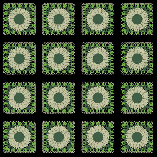 Forest Fest Granny Squares Floral Print