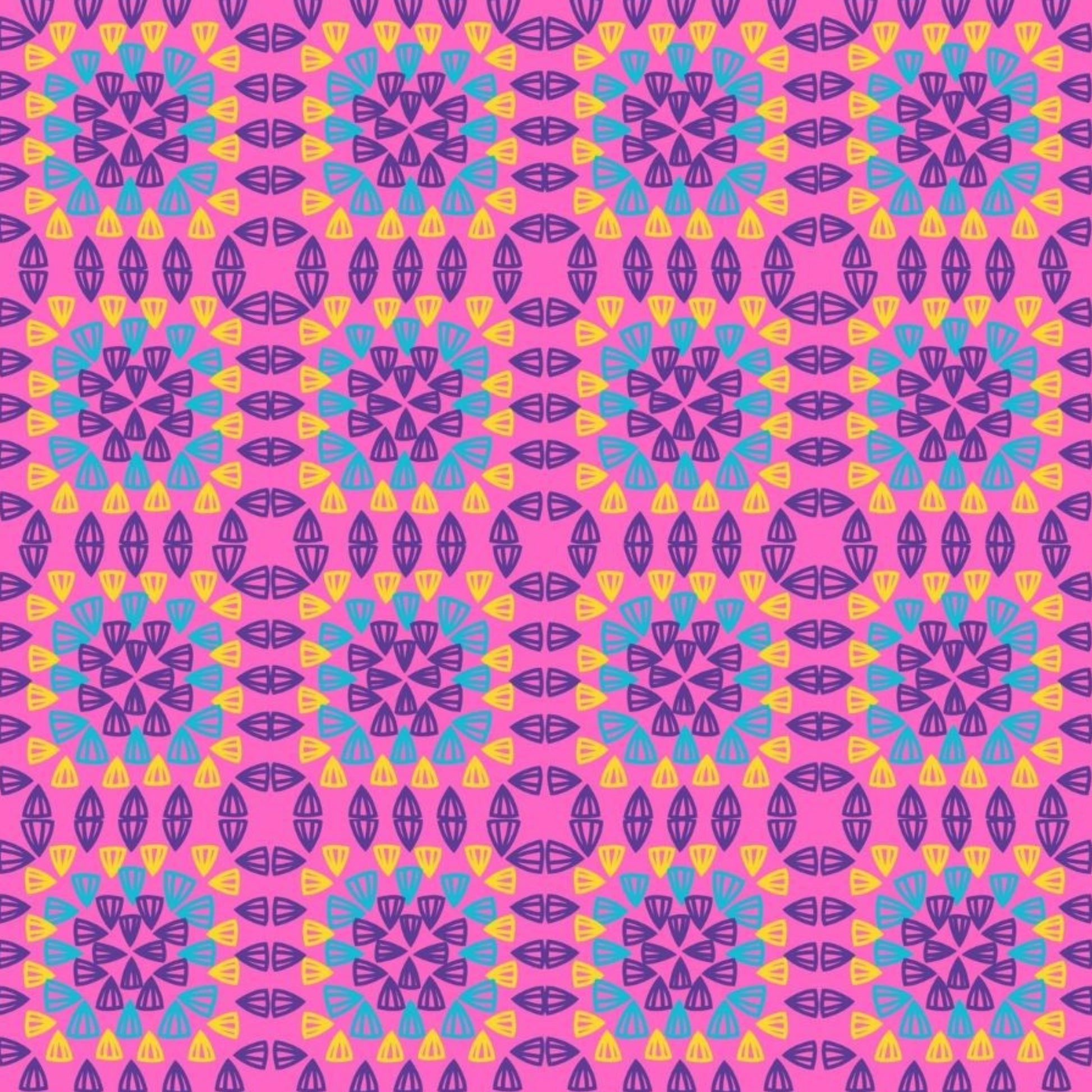 Fuchsia Fantasy Granny Squares Seamless Print
