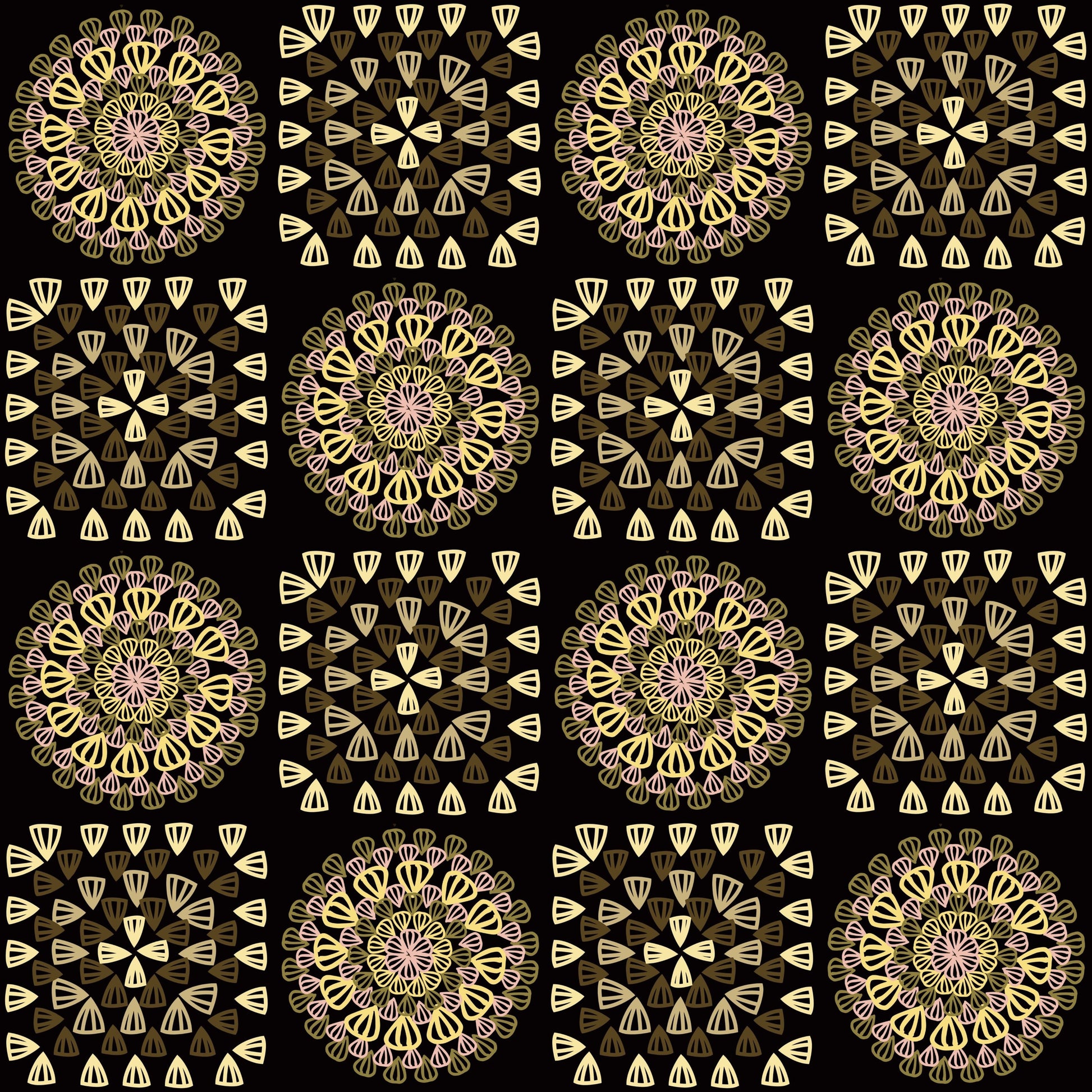 Gold Rose Lace Seamless Print