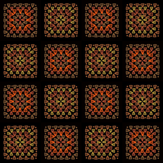 Hazelnut Mix Granny Squares Print