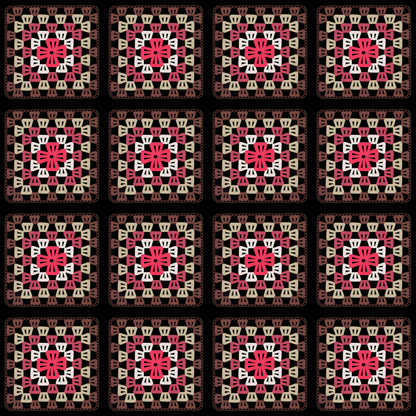 Heritage Weave Granny Squares Seamless Print