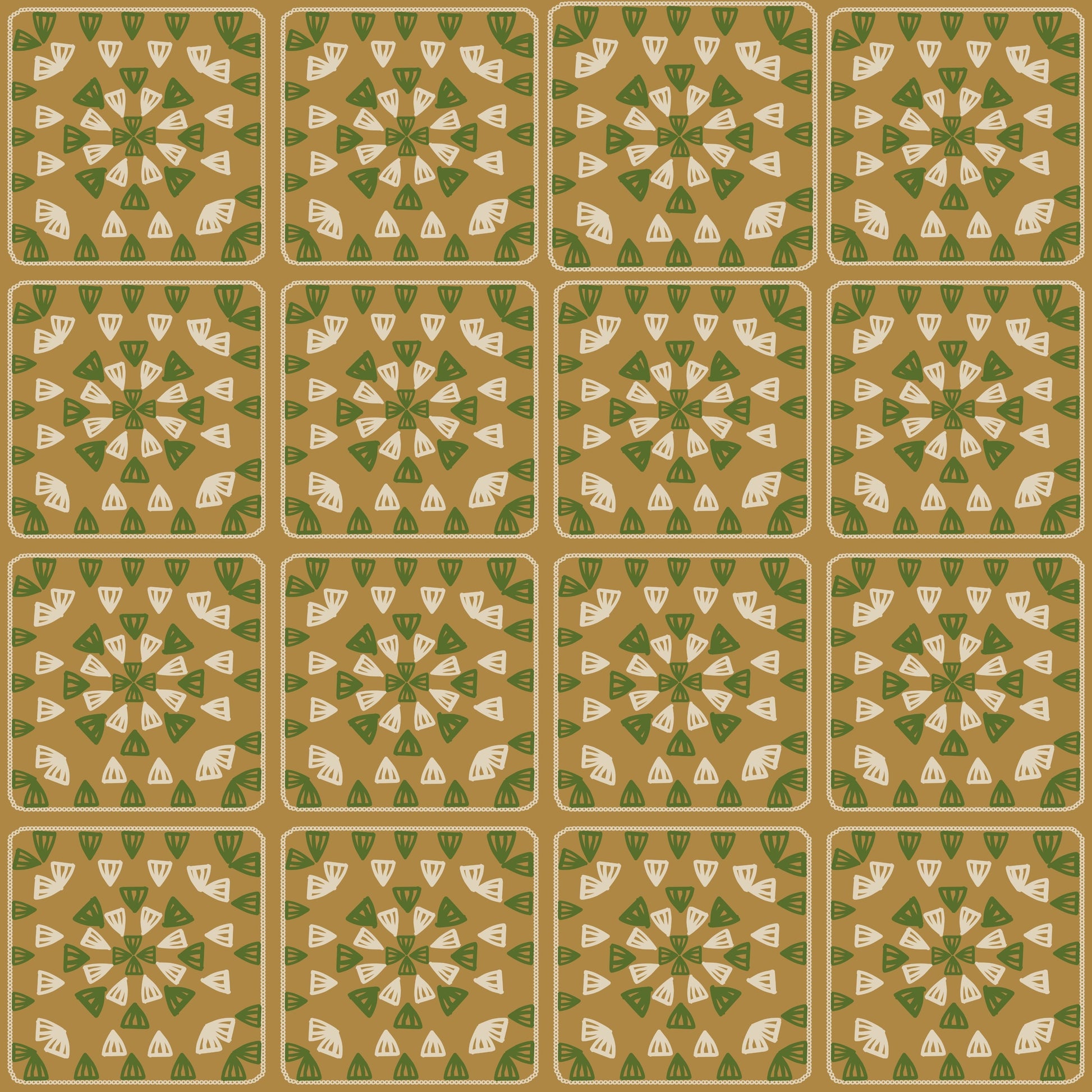 Honey Maze Granny Squares Print