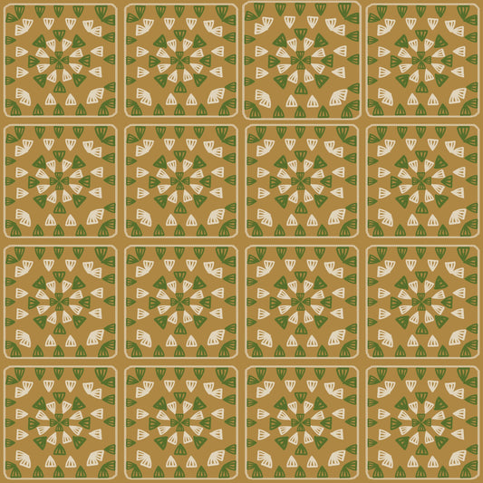 Honey Maze Granny Squares Print