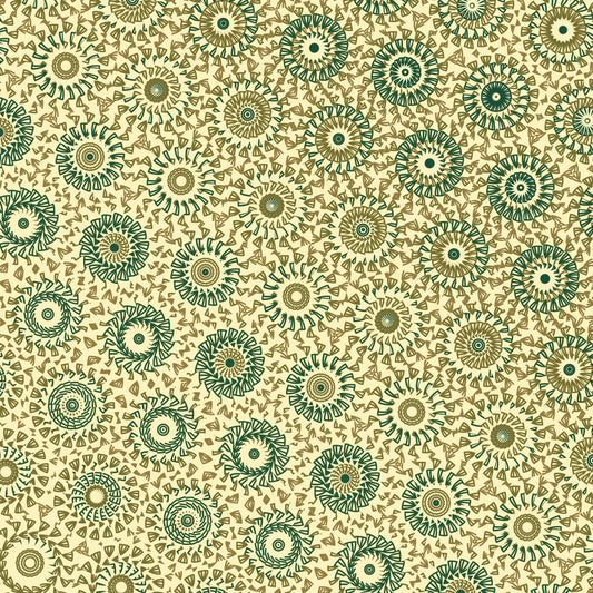 Ivory Linen Freeform Pattern