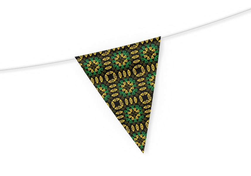 Jamaican Tropical Tapestry Granny Squares Seamless Print 
