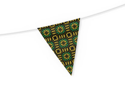 Jamaican Tropical Tapestry Granny Squares Seamless Print 
