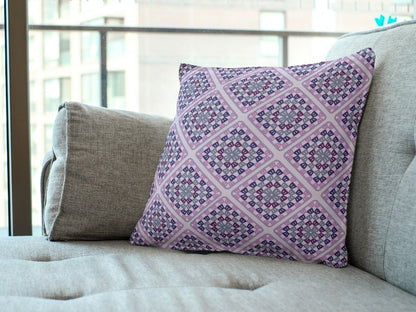 Lavender Lilac Lattice Granny Square Seamless Print