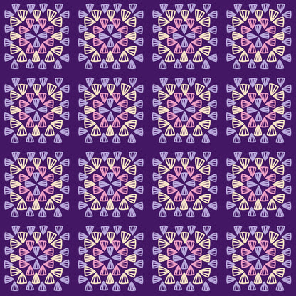 Lavender Sorbet Granny Squares Print