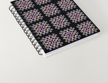 Lavender Sorbet Noir Granny Squares Print