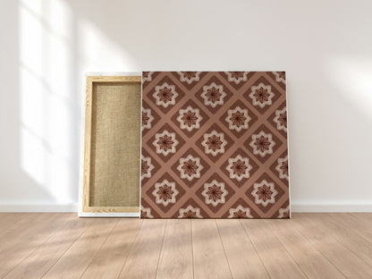 Mocha Mousse Flowers Floral Granny Squares Seamless Print