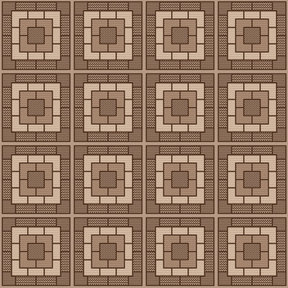 Mocha Mousse Knit Granny Squares Seamless Print
