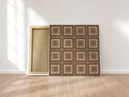 Mocha Mousse Knit Granny Squares Seamless Print