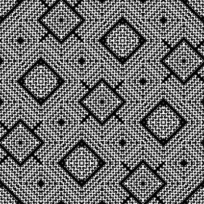 Monochrome Magic Knit Crochet-Inspired Geometric Seamless Pint
