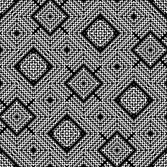 Monochrome Magic Knit Crochet-Inspired Geometric Seamless Pint
