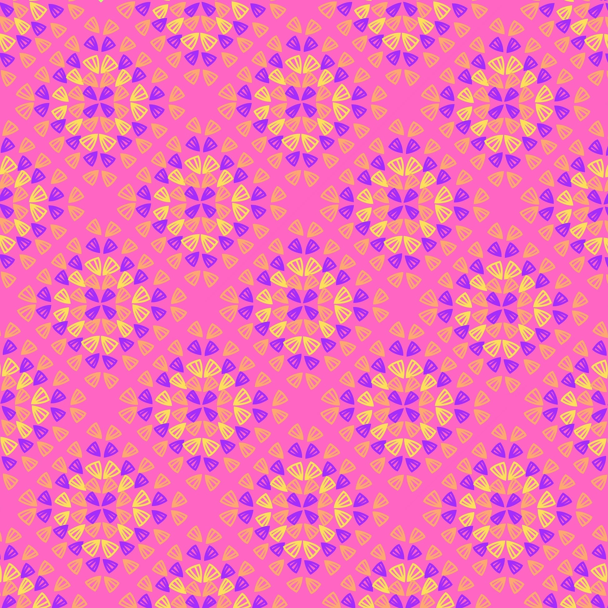Neon Deep Pink Pop Granny Squares Seamless Print 
