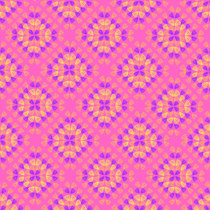 Neon Deep Pink Pop Granny Squares Seamless Print 