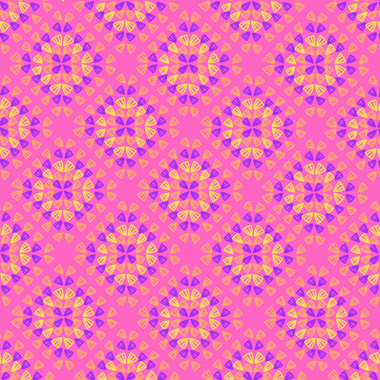 Neon Deep Pink Pop Granny Squares Seamless Print 