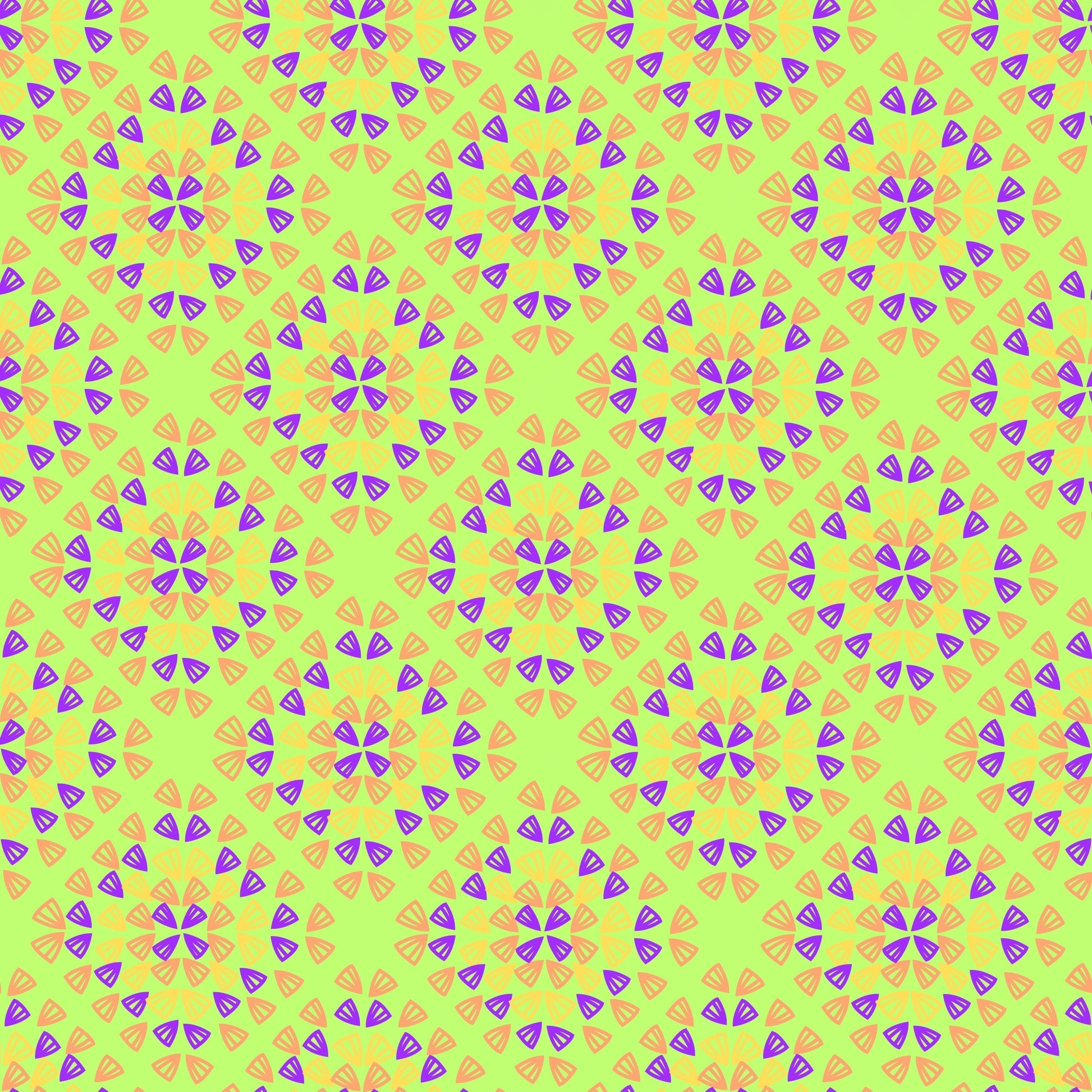 Neon Lime Pop Granny Squares Seamless Print 