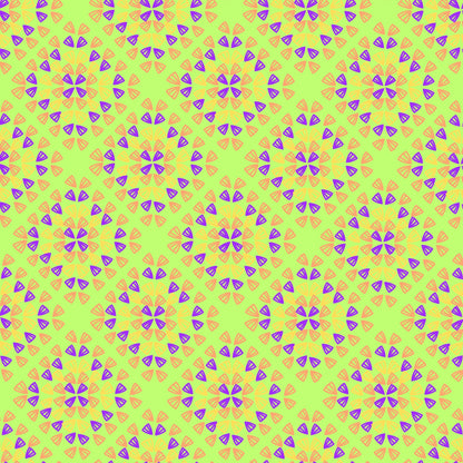 Neon Lime Pop Granny Squares Seamless Print 