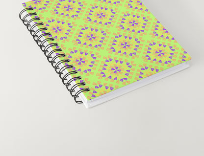 Neon Lime Pop Granny Squares Seamless Print 
