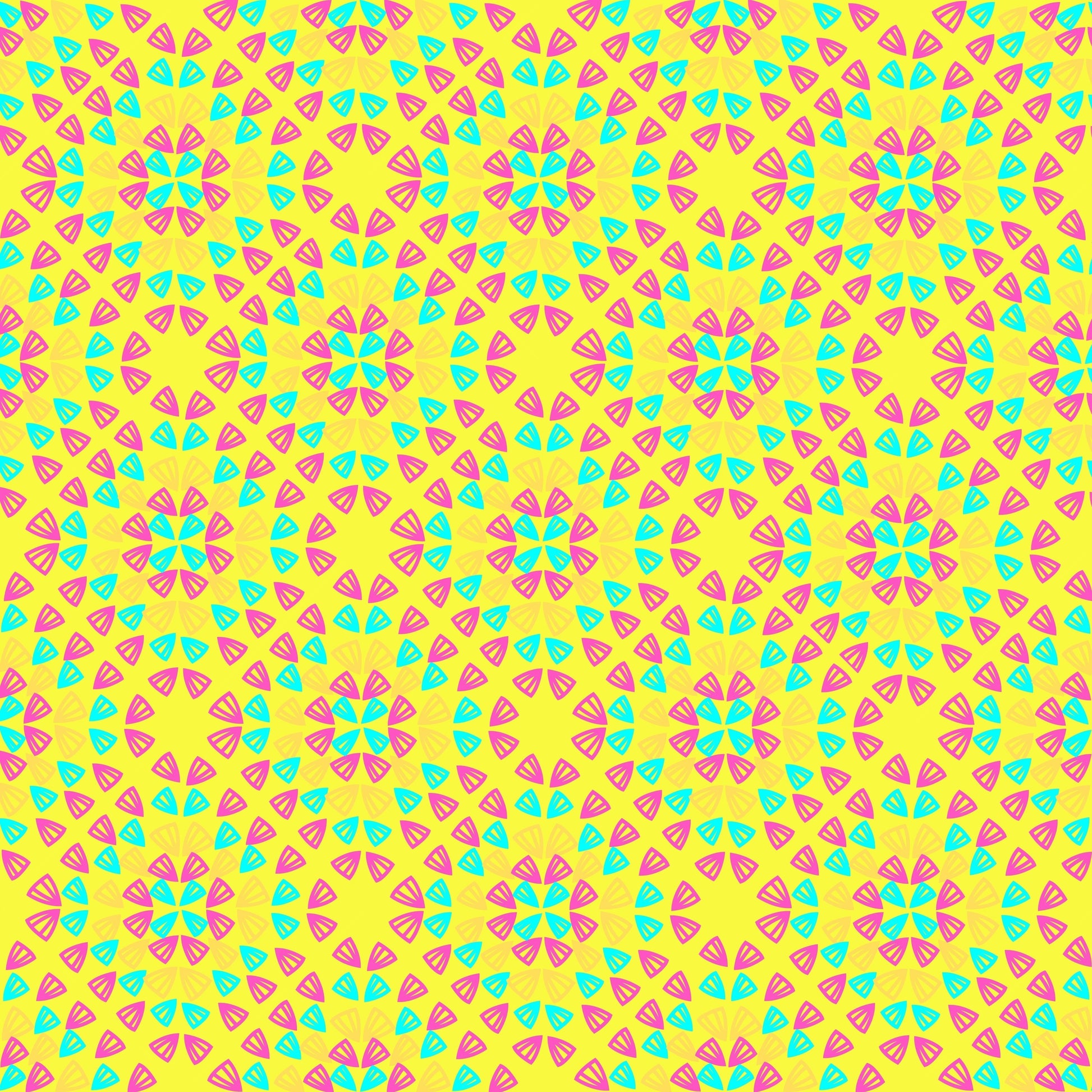 Neon Yellow Pop Granny Squares Seamless Print 
