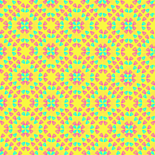 Neon Yellow Pop Granny Squares Seamless Print 
