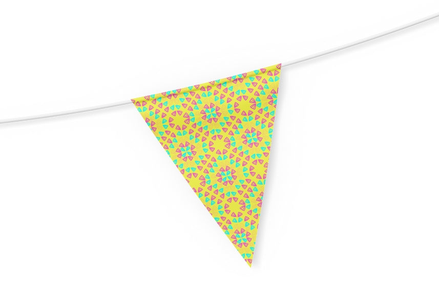 Neon Yellow Pop Granny Squares Seamless Print 
