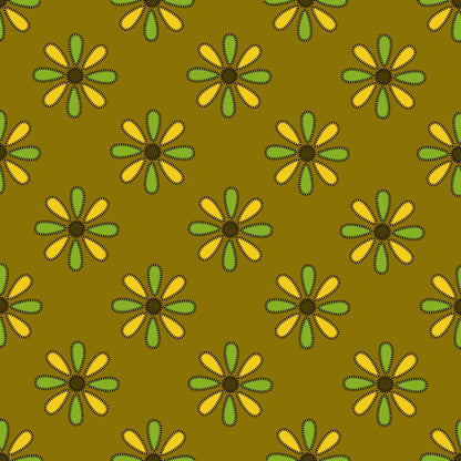 Olive Bloom Floral Ombre Seamless Print