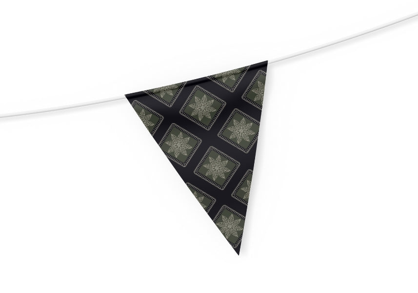 Olive Twilight  Floral Granny Squares Seamless Print