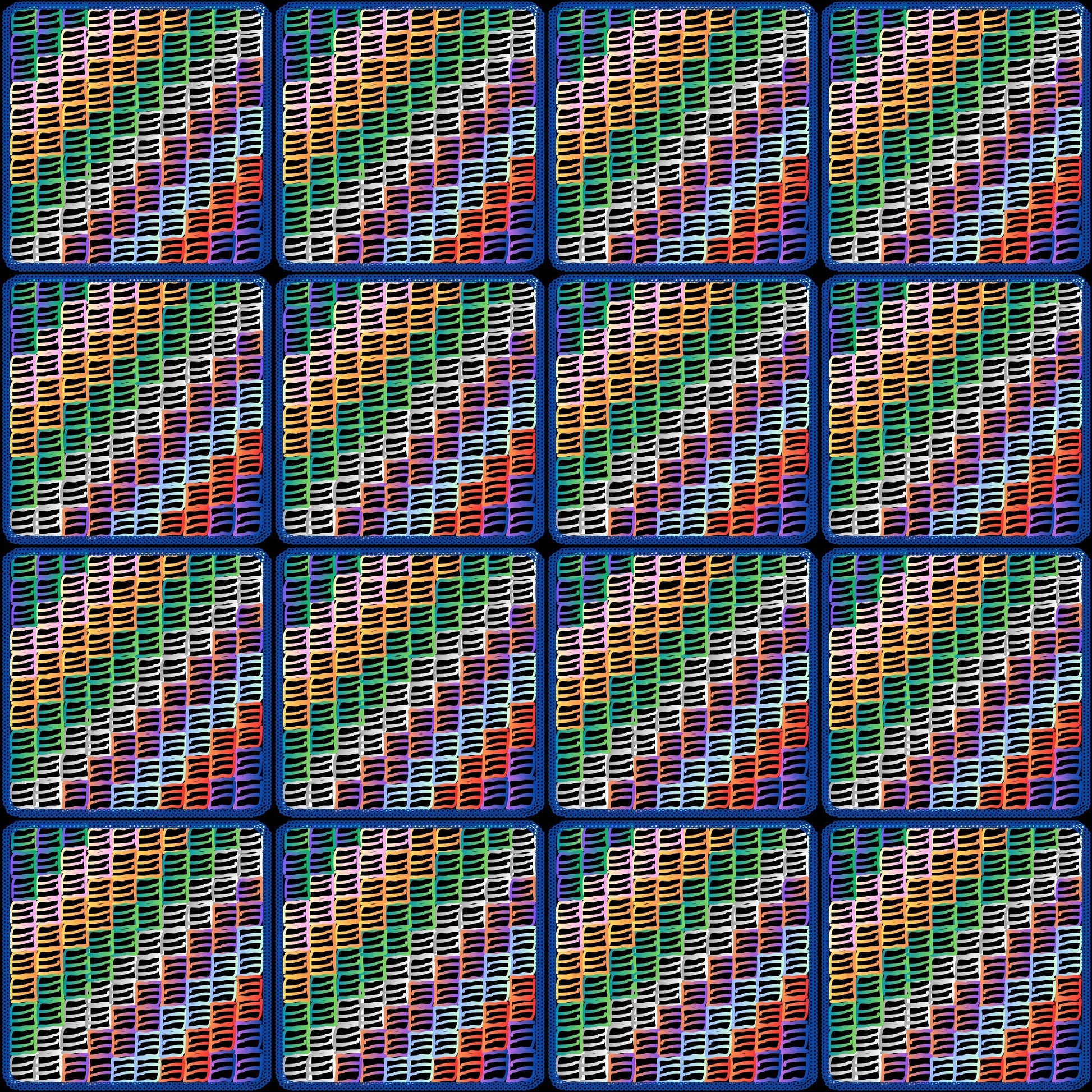 Prisma Weave Trellis Granny Squares Print