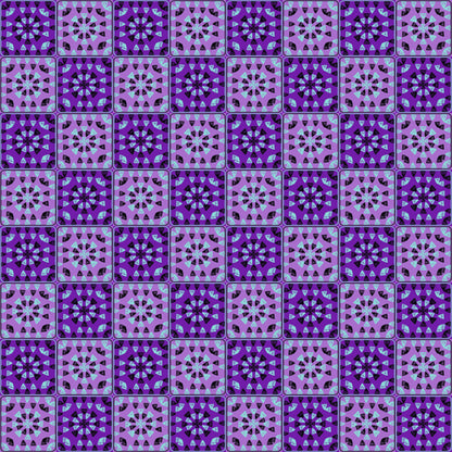 Purple Twilight 2 Granny Squares Seamless Print