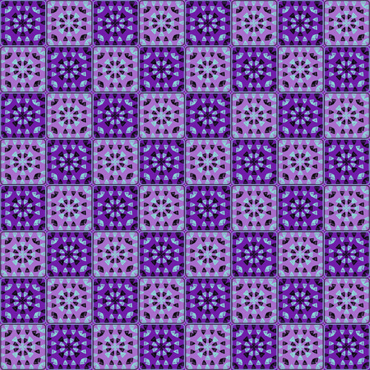 Purple Twilight 2 Granny Squares Seamless Print