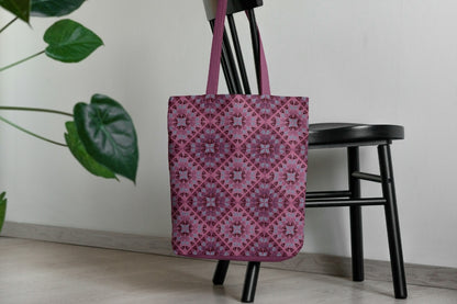 Raspberry Ripple Granny Squares Seamless Print

